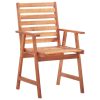 Cadeiras de jantar p/ jardim 2 pcs c/ almofadões acácia maciça - Image 3