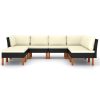 8 pcs conjunto lounge de jardim c/ almofadões vime PE preto - Image 3