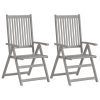 Cadeiras jardim reclináveis c/ almofadões 4 pcs acácia maciça - Image 2