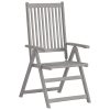 Cadeiras jardim reclináveis c/ almofadões 4 pcs acácia maciça - Image 3