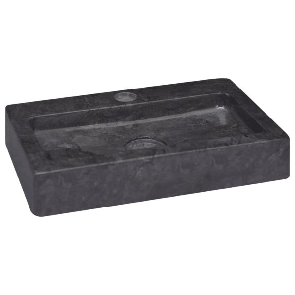 Lavatório de parede 38x24x6,5 cm mármore preto - Image 2