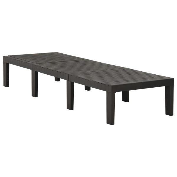 Espreguiçadeira plástico antracite - Image 2