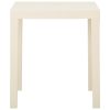 Mesa de jardim 79x65x72 cm plástico branco - Image 2