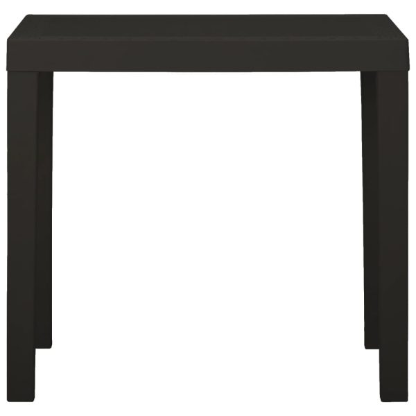 Mesa de jardim 79x65x72 cm plástico antracite - Image 2
