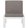 Cadeira lounge de jardim com almofadão plástico branco - Image 2