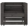 2 pcs conjunto lounge jardim em paletes pinho impregnado cinza - Image 3