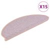 Tapetes escada adesivos aspeto sisal 15 pcs 65x21x4 cm vermelho - Image 2