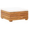 Conjunto mesa e apoio de pés jardim c/ almofadão acácia maciça - Image 3