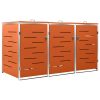 Abrigo triplo para caixotes do lixo 207x77,5x112,5 cm aço inox - Image 2