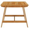 3 pcs conjunto de jantar para jardim cinzento-escuro - Image 3