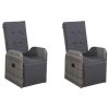 5 pcs conjunto de jantar para jardim cinzento - Image 2