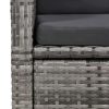 5 pcs conjunto de jantar para jardim cinzento - Image 3
