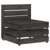 3 pcs conjunto lounge de jardim pinho impregnado cinzento - Image 3