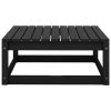 Apoio de pés p/ jardim 70x70x30 cm madeira pinho maciço preto - Image 2