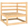 Sofás de canto para jardim 2 pcs madeira de pinho maciça - Image 2