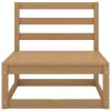 Sofás de centro para jardim 3 pcs pinho maciço castanho mel - Image 3