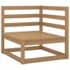 2 pcs conjunto lounge de jardim pinho maciço castanho mel - Image 2