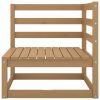 2 pcs conjunto lounge de jardim pinho maciço castanho mel - Image 3