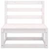 2 pcs conjunto lounge de jardim pinho maciço branco - Image 3