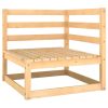3 pcs conjunto lounge de jardim pinho maciço - Image 2