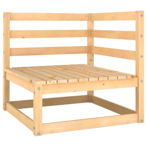 3 pcs conjunto lounge de jardim pinho maciço - Image 2