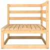 3 pcs conjunto lounge de jardim pinho maciço - Image 3