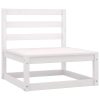 3 pcs conjunto lounge de jardim pinho maciço branco - Image 2