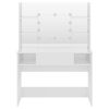 Mesa de maquilhagem c/ LEDs 100x40x135 cm MDF branco brilhante - Image 3