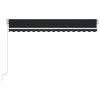 Toldo retrátil manual com LED 400x350 cm antracite - Image 3