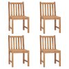 Cadeiras de jardim c/ almofadões 4 pcs madeira de teca maciça - Image 2