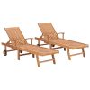 Espreguiçadeiras 2 pcs madeira de teca maciça