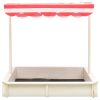 Caixa de areia c/ telhado ajustável abeto UV50 branco/vermelho - Image 2