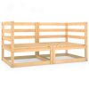 Sofá de 2 lugares para jardim pinho maciço - Image 2