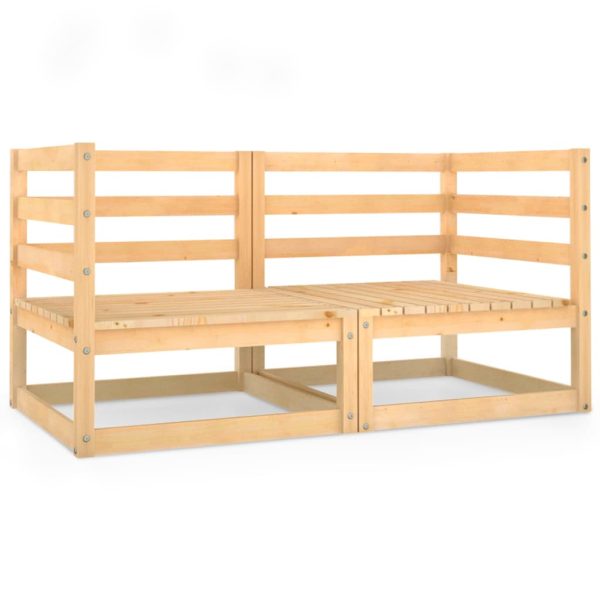 Sofá de 2 lugares para jardim pinho maciço - Image 2