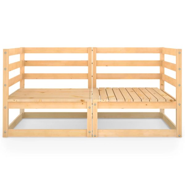 Sofá de 2 lugares para jardim pinho maciço - Image 3
