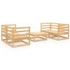 5 pcs conjunto lounge de jardim pinho maciço - Image 2