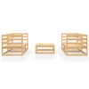 5 pcs conjunto lounge de jardim pinho maciço - Image 3