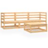 4 pcs conjunto lounge de jardim pinho maciço - Image 2