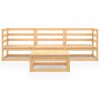 4 pcs conjunto lounge de jardim pinho maciço - Image 3