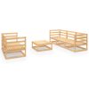 6 pcs conjunto lounge de jardim pinho maciço - Image 2