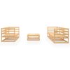 6 pcs conjunto lounge de jardim pinho maciço - Image 3