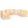 6 pcs conjunto lounge de jardim pinho maciço - Image 2