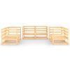 6 pcs conjunto lounge de jardim pinho maciço - Image 3