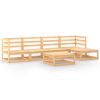 6 pcs conjunto lounge de jardim pinho maciço - Image 2