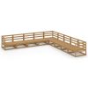 9 pcs conjunto lounge de jardim pinho sólido castanho mel - Image 2