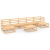 8 pcs conjunto lounge de jardim pinho maciço - Image 2