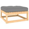 Apoio de pés p/ jardim c/ almofadões 2 pcs pinho maciço - Image 3