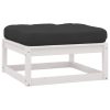 Apoio de pés p/ jardim c/ almofadões 2 pcs pinho maciço - Image 3