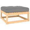 5 pcs conjunto lounge de jardim c/ almofadões pinho maciço - Image 3