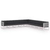 9 pcs conj. lounge de jardim c/ almofadões pinho maciço branco